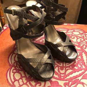 Calvin Klein snakeskin heels